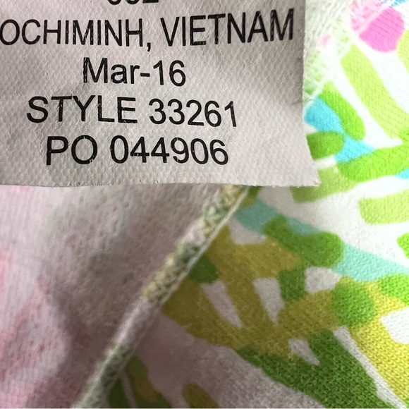 Lilly Pulitzer Sweatshirt Womens Small Floral Skipper Multi 1/2-zip 33261 - Picture 7 of 9